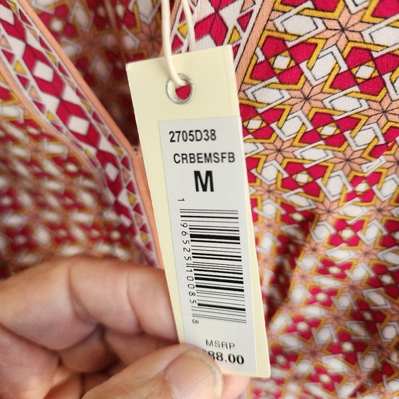 NWT Max Studio Front Tie Blouse Flutter Sleeves Medium - Picture 4 of 9